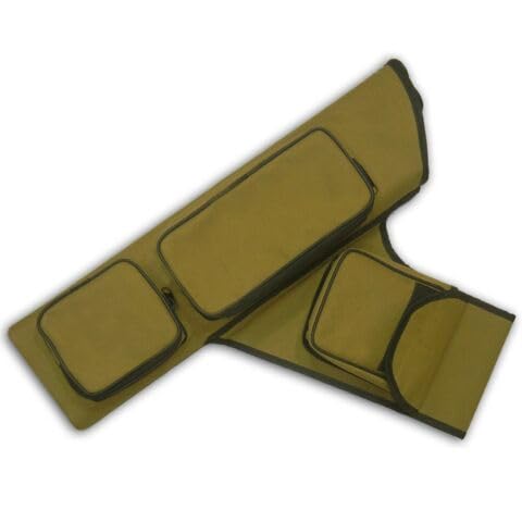 CarolUSA Archery Hunting, Indoor Outdoor Sport, Target Shooting Practicing 4 Arrow Tubes Nylon Fabric Hip Side Arrow Holder,Quiver,Bag With 3 Large Accessories Pockets (Left Handed)
