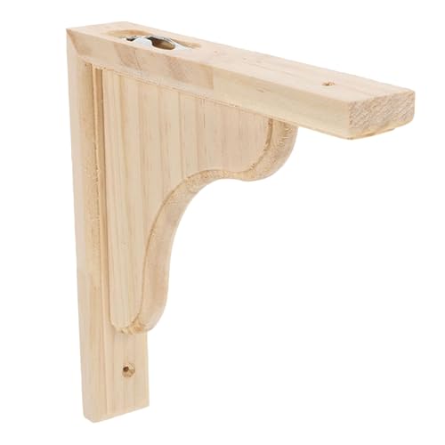 NIYANGLE Soporte de Estante de Madera Ménsula Triangular 25x25 Cm Soporte Decorativo para Estanterías de Pared Herrajes para Estantes de Cocina y Gabinetes Resistente