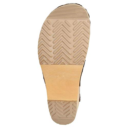 Image of Bjork Maja Wood Open Back Leather Clogs