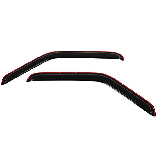 LUJUNTEC Side Window Deflector Dark Smoke, 2-Piece Fits for 1993-2011 For Ford Ranger
