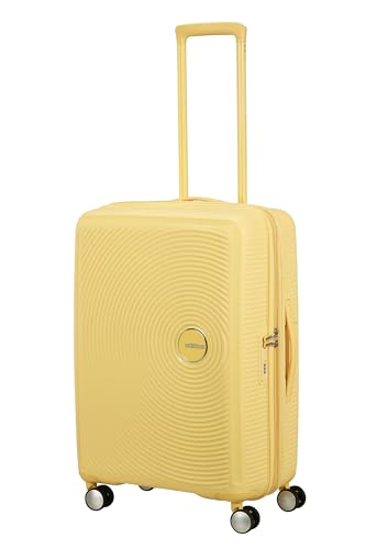 American Tourister Soundbox - Hartschalen-Koffer Mittelgroß, 67 cm - Trolley mit 4 Rollen, TSA-Schloss, erweiterbar & leicht, 71.5/81L, Gelb (Pastel Yellow)