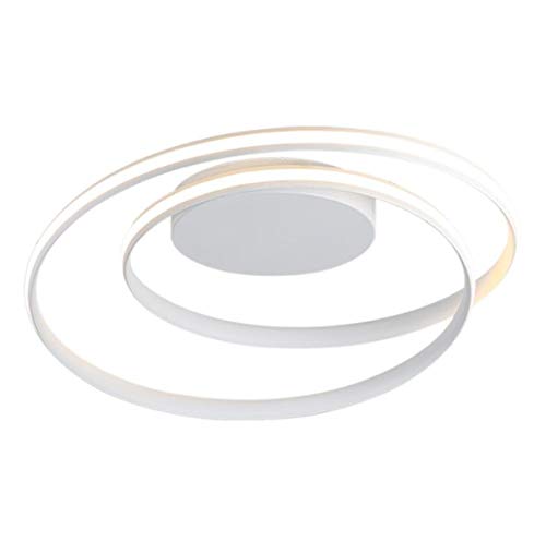 Preisvergleich Produktbild Deckenlampe Led Spirale Rund Ring Deckenleuchte Dimmbar Mit Fernbedienung Modern Wohnzimmer Schlafzimmer Minimalismus Lampe Für Küche Decke Leuchten Küchenleuchte Schlafzimmerlampe (Weiß, 60CM)