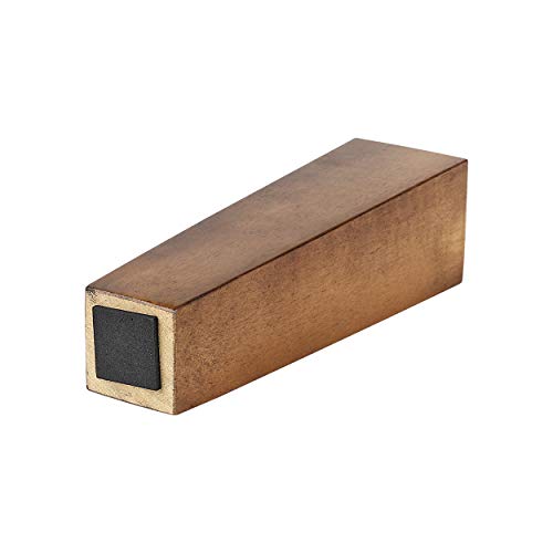 ProFurnitureParts Sandstone 9\" Tall Tapered Wood Sofa Legs w/Anti-Skid Pads, Leg Plates Included Set of 4