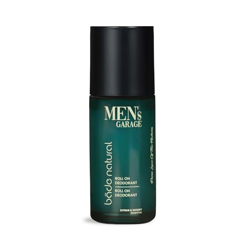 Image of Bade Natural Men's Garage Roll-On Deodorant - 1.69 fl oz (50 mL) - Natural Odor Protection & Refreshing Citrus Woody Scent