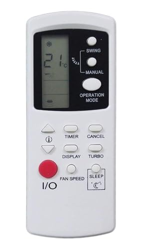 Image of AYAME Large Screen Display IO AC Remote Control Compatible for Haier Air Conditioner 1.5 2 Ton - White & Black, Please Match Your Old Remote Exact Be Same