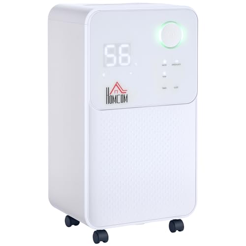 HOMCOM 12L/Day Dehumidifier with 2L Tank for Home Damp Laundry