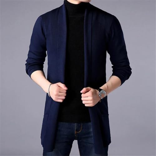 Wjnvfioo Men Thin Knitted Cardigan Sweater Spring Autumn Solid Sweater Long Sleeved Slim Fit Cardigan Sweater2