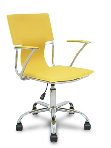 Piqueras y Crespo 214 - Silla de Oficina ergonómica con Brazos fijos, Regulable en Altura y giratoria 360º