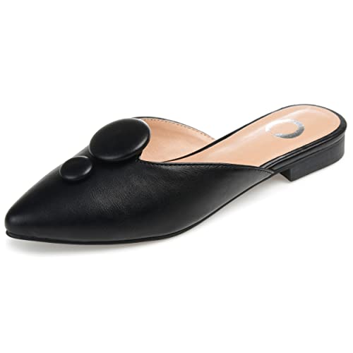 Journee Collection Mallorie Mule para mujer, Negro, 38 EU