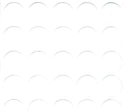 1 Sheet (25 caps) Self Adhesive Decorative Screw Cover Caps 14mm (320 White)