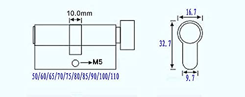 Zamek z miedzianym cylindrem, wnętrze sypialni, salon, klamka mosiężna(Dc 55mm)