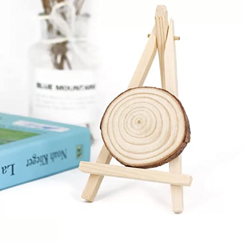 Image of Buzz Cool Wooden Easel Stand | Display Tabletop Tripod Stand for Mini Canvas, Art Decoration | Small Easel Stand for Artists Photos Card Wedding Decoration | 6 inch, 2pcs