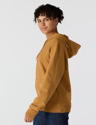 Carhartt Women's Relaxed Fit Midweight Garment Dye French Terry Hooded Sweatshirt, Carhartt Brown, Small - image 2