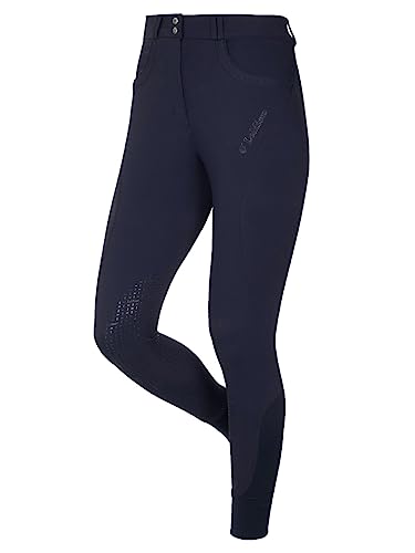 LeMieux Amara Knee Grip Breeches for Women - Equestrian Pants for Horseback Riding - Ladies’ Jodhpur Riding Pants - (Navy/US 14)