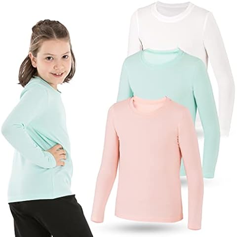 LOREZA ® 3-Pack of Children's Girls' Long-Sleeved Vests (116-122 (6-7years), Model 7) Cover