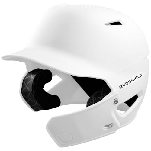 Casque EvoShield XVT Matte Batting Helmet face shield blanc haut de gamme pour droitier
