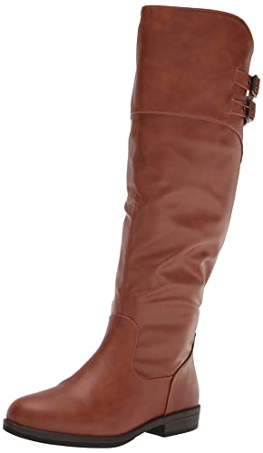 Journee Collection Women's Wide Calf Tori Boot Chestnut 8.5 Medium