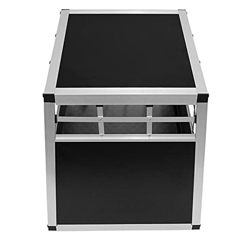 Auto Hundetransportbox große Einzelbox Hundebox Transportbox Gitterbox Fahrzeugbox Kofferraumbox Katzen Hunde Aluminium Trapez
