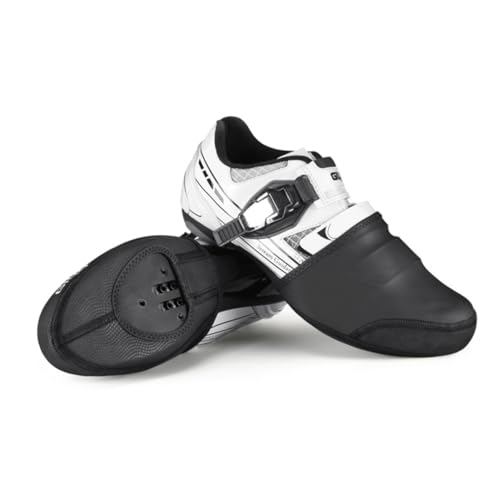 SEWACC 防風防水滑り止めサイクリングシューズカバー 軽量保温半掌プ 自転車ライダー用 ブラック