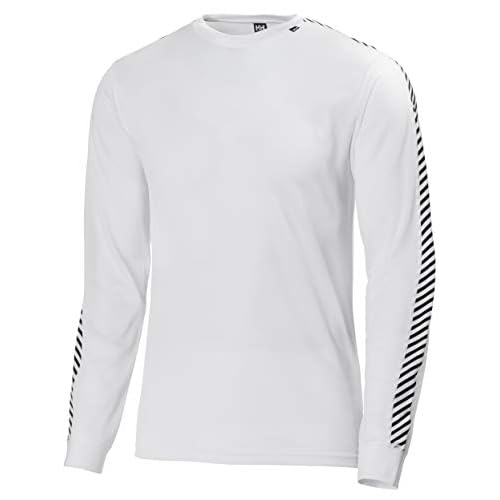 Helly Hansen Men’s Lifa Stripe Crew Base Layer – Lightweight Thermal Top with Natural Stretch
