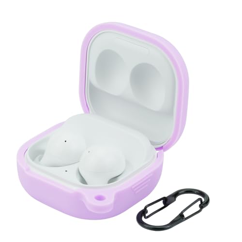Housse Galaxy Buds Pro et Buds 2 en silicone violet pour le sac des femmes