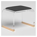 Duschhocker aus Acryl mit gepolstertem Sitz - keine Montage erforderlich für Make-up-Raum & Badezimmer - Stilvoller & bequemer Bad-Sicherheitssitz für Senioren & Behinderte