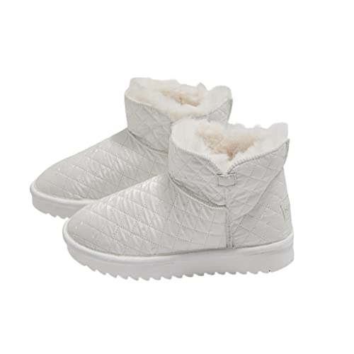 Botas de Nieve Botas de nieve cálidas for mujeres y niñas botas de invierno forradas de piel impermeables antideslizantes. Botas de algodón antideslizantes for Navidad y diariamente Antideslizante Zap Cover