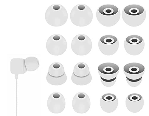 8 Pairs Powerbeats Pro Ear Tips Buds, 4 Size Replacement Soft Fle...