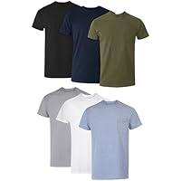 6-Pack Hanes Men's Cotton Moisture Wicking T-Shirts