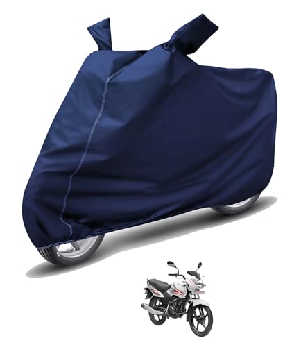 Image of Auto Hub Waterproof Bike Cover Compatible with TVS Tvs Sport Dustproof, UV Protection Two Wheeler Bike Sport Cover - Blue
