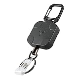 Titrys Metal Badge Reels Retractable Keychain,Self Retractable Badge Holder Key Reel with 31” Steel