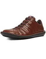 Camper Men's Beetle Sneaker, Smooth Leather Medium Brown, EU 44/US 10.5