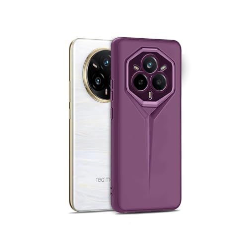 Image of Amazon Brand - Solimo Rubber Ultra-Thin Blade Runner Series Matte Finished Camera Protection Soft Back Cover for Realme 14 Pro Plus 5G - Purple