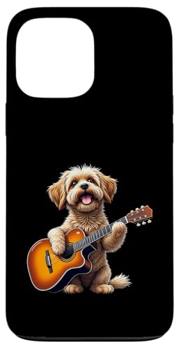 音楽愛好家のための面白いCavachonギターデザイン。 スマホケース iPhone 13 Pro Max 用