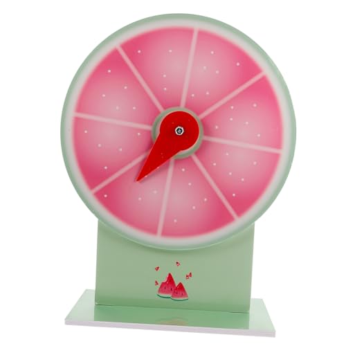 ibasenice Watermelon Shaped Small Prize Wheel 30cm Erasable Lucky Draw Wheel for Adults