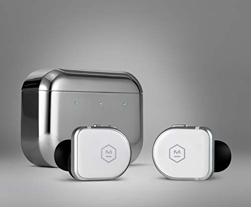 Image of MASTER & DYNAMIC MW08 True Wireless Earphones (White Ceramic /Stainless Steel Case)