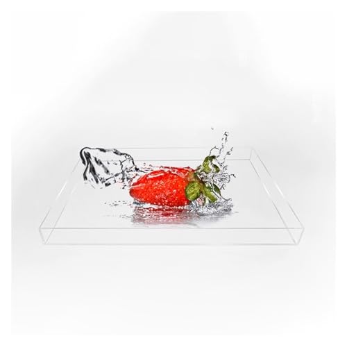 クリア深層水タンク アクリル製写真撮影用浅型水槽 透明 複数サイズ(100x100x5.5cm/39x39x2in)