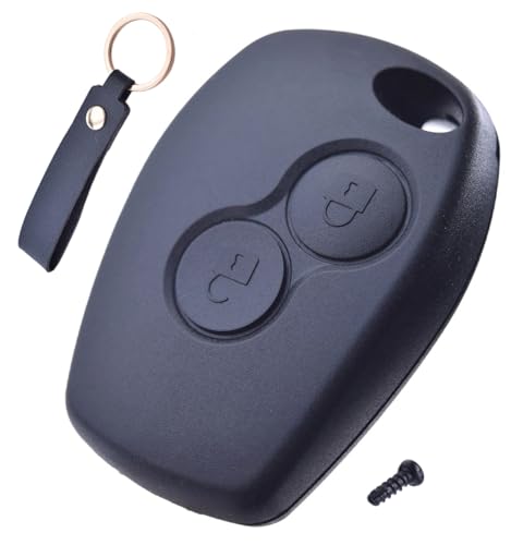 ANGOFIZ Coque Clé Télécommande Compatible avec Dacia Duster, Dacia Sandero,Sandero Stepway, Lodgy, Logan, Dokker avec 2 Boutons