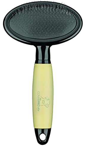 CONAIRPROPET Dog Brush for Shedding, Large Slicker Brush with Metal Pins, Ideal for Larger Breeds,Yellow