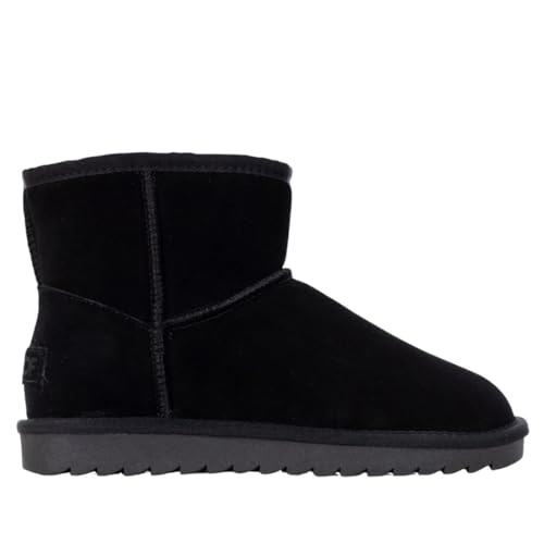 Colors of California Botín de invierno de ante para hombre, Negro , 44 EU