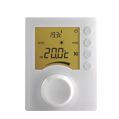 Delta Dore Thermostat sans fil à molette Tybox 33 pour chaudière et pompe à chaleur. Gestion du chauffage - 6053002 Taille Unique Blanc