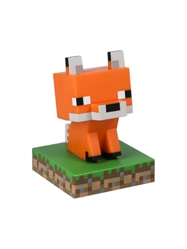 Paladone Minecraft Officially Licensed Fox Free Standing Desk Light, Gaming Room Decor and Merchandise for Boys and Girls, Nightlight Gift Accessory for Playroom and Bedroom