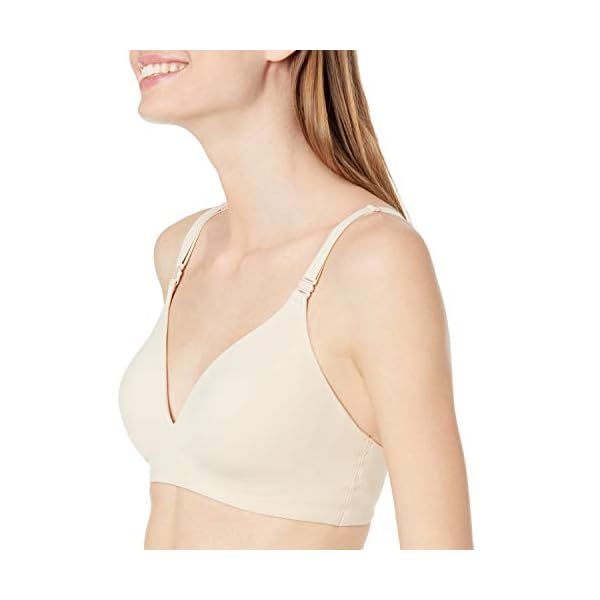 Amazon Essentials Women's Brushed MIRCOFIBER Wirefree Bra, Beige, 32B