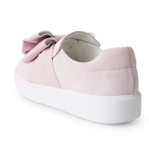 Image of J. Adams Wally Platform Sneakers for Women - Comfortable Slip On Shoes with Bow