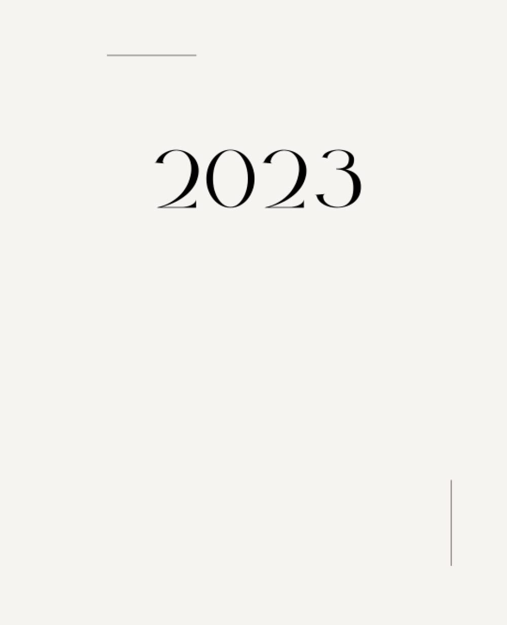 Agenda planner 2023 de janvier à décembre avec calendrier mensuel et semainier