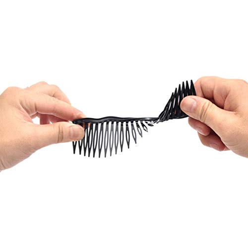 12 peines negros de plástico para cabello miniatura 5