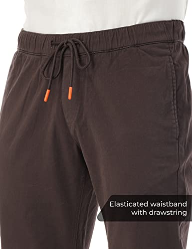 Image of FYLTR Men's Taper Fit Stretch Cotton Joggers with Elasticated Waistband & Drawstrings