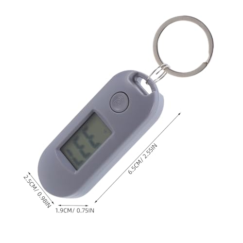ULTECHNOVO Schlüsselanhänger-Taschenuhr: Mini-Digital-Taschenuhr mit Kette, passend für den Rucksack eines Krankenpflegeschülers – Grau (6,5 x 2,5 cm)