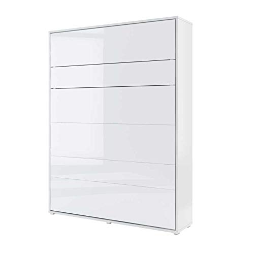 Homlando Lenart Bed Concept BC12 Lit escamotable vertical 160 x 200 cm – Armoire avec lit pliant intégré – Lit mural avec sommier à lattes – Murphy...
