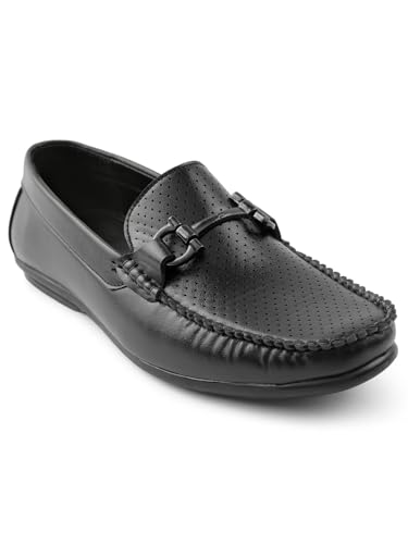 Image of Liberty Fortune HML-10E Loafer Shoes for Men - Brown, Black, Non-Lacing Casual Formal Slip-On Loafers Stylish Shoes Ideal for Office, Party, Wedding, Kurta - Comfortable Lightweight